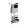 Omnires Eco Flush Set Zestaw Stelaż WC StrongFrame z Eco spłukiwaniem + przycisk WC Steel-R45 czarny p&oacute;łmat STFWCECO1R45-RBL