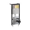 Omnires Eco Flush Set Zestaw Stelaż WC StrongFrame z Eco spłukiwaniem + przycisk WC Steel-R45 mosiądz szczotkowany STFWCECO1R45-RBSB