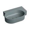 Omnires Ovo M+ Umywalka nablatowa lub wisząca 55,5x38,5 cm prawa ash grey mat OVO555UWPAG