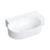 Omnires Ovo M+ Umywalka nablatowa lub wisząca 55,5x38,5 cm prawa biały OVO555UWPBP