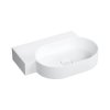 Omnires Ovo M+ Umywalka nablatowa lub wisząca 64,5x44,5 cm lewa biały OVO645UWLBP