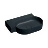 Omnires Ovo M+ Umywalka nablatowa lub wisząca 64,5x44,5 cm lewa black lava mat OVO645UWLBLV