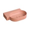 Omnires Ovo M+ Umywalka nablatowa lub wisząca 64,5x44,5 cm lewa coral mat OVO645UWLCO