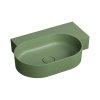 Omnires Ovo M+ Umywalka nablatowa lub wisząca 64,5x44,5 cm prawa olive mat OVO645UWPOL