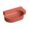 Omnires Ovo M+ Umywalka nablatowa lub wisząca 64,5x44,5 cm prawa terracotta mat OVO645UWPTE