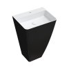 Omnires Parma M+ Umywalka wolnostojąca 55x43 cm z otworem na baterię biała/czarny połysk PARMAUWBCP