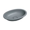 Omnires Shell M+ Umywalka podblatowa lub wpuszczana 54x37 cm ash grey mat SHELL480UPAG