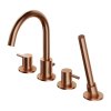 Omnires Y Bateria nawannowa 4 otworowa miedź szczotkowana Y1232CPB