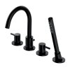 Omnires Y Bateria nawannowa 4 otworowa czarna Y1232BL