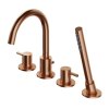 Omnires Y Bateria nawannowa 4 otworowa miedź szczotkowana Y1232CPB