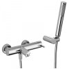 Paffoni Stick Bateria wannowa natynkowa z zestawem prysznicowym chrom SK023CR