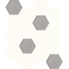 Paradyż Bianco Heksagon Mix Mozaika 22x25,5 cm PARBIAHEKSMIX220255