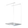 Besco Aveo Due Black Kabina prysznicowa Walk-In 140x195 cm profile czarne szkło przezroczyste ADB-140-195C