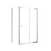 Besco Duo Slide Ścianka prysznicowa boczna 80x195 cm profile chrom szkło przezroczyste PDS-80