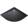 Polimat Perrito Brodzik półokrągły 80x80 cm czarny 00527