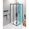 Polysan Altis Line Black Drzwi prysznicowe przesuwne 200x80 cm profile czarny mat szkło czyste AL1582B