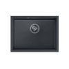 Quadron Alec 50 Zlewozmywak granitowy jednokomorowy 53,5x40 cm czarny/stalowy HQA5340CZK