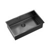 Quadron Anthony 80 Zlewozmywak stalowy jednokomorowy 74x44 cm grafitowy MF7444PVDBST1