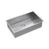 Quadron Anthony 80 Zlewozmywak stalowy jednokomorowy 74x44 cm stal szczotkowana MF7444BS