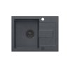 Quadron Christian 116 Zlewozmywak granitowy jednokomorowy 60x45 cm czarny/czarny HCQC6045CZK_PC