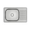 Quadron Eddie 111 Zlewozmywak stalowy jednokomorowy 78x42 cm len HD111LEN6642