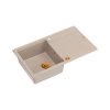 Quadron Evan 111 Zlewozmywak granitowy jednokomorowy 86x50 cm beżowy pearl beige/miedziany PVD HCQE8650U2_PVDC1_P2O
