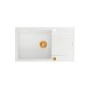 Quadron Evan 136 Zlewozmywak granitowy jednokomorowy 86x50 cm biały/miedziany HCQE58650U1_PVDC1_P2O