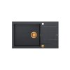 Quadron Evan 136 Zlewozmywak granitowy jednokomorowy 86x50 cm czarny/miedziany HCQE58650U8_PVDC1_P2O
