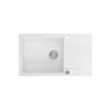Quadron Evan 136 Zlewozmywak granitowy jednokomorowy 86x50 cm biały/stalowy HCQE58650U1_BS_P2O