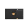 Quadron Evan 136 Zlewozmywak granitowy jednokomorowy 86x50 cm czarny/miedziany HCQE58650U7_PVDC1_P2O
