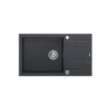 Quadron Evan 136 Zlewozmywak granitowy jednokomorowy 86x50 cm czarny/stalowy HCQE58650U8_BS_P2O