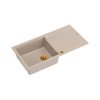 Quadron Evan 146 XL Zlewozmywak granitowy jednokomorowy 100x50 cm beżowy pearl beige/miedziany PVD HCQE10050U2_PVDC1_P2O