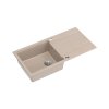 Quadron Evan 146 XL Zlewozmywak granitowy jednokomorowy 100x50 cm beżowy pearl beige/stalowy HCQE10050U2_BS_P2O