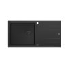 Quadron Evan 146 Zlewozmywak granitowy jednokomorowy 100x50 cm czarny HCQE10050U7_BLM_P2O