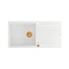 Quadron Evan 146 Zlewozmywak granitowy półtorakomorowy 100x50 cm biały/miedziany HQE510050U1_PVDC1_P2O