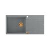 Quadron Evan 146 Zlewozmywak granitowy jednokomorowy 100x50 cm szary/miedziany HCQE10050U5_PVDC1_P2O