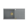 Quadron Evan 146 Zlewozmywak granitowy jednokomorowy 100x50 cm szary/złoty HCQE10050U5_PVDG1_P2O