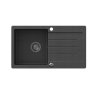Quadron Johnny 111 Zlewozmywak granitowy jednokomorowy 77x44 cm czarny/stal HCQJ7744CZK
