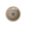 Quadron Johnny 210 Zlewozmywak granitowy jednokomorowy 51 cm beżowy/stalowy HCQC5151BEZK