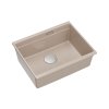Quadron Logan 100 Zlewozmywak granitowy jednokomorowy 56x45 cm beżowy pearl beige/stalowy HQJ6045U2_BS_U