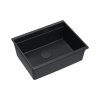 Quadron Logan 100 Zlewozmywak granitowy jednokomorowy 56x45 cm czarny mat HQJ6045U7_BLM_U