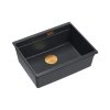 Quadron Logan 100 Zlewozmywak granitowy jednokomorowy 56x45 cm grafitowy/miedziany HQJ6045U8_PVDC1_U