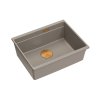Quadron Logan 100 Zlewozmywak granitowy jednokomorowy 56x45 cm szarobeżowy/miedziany HQJ6045U4_PVDC1_U