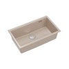Quadron Logan 110 Zlewozmywak granitowy jednokomorowy podwieszany 76x45 cm beżowy pearl beige/stalowy HQD7644U2_BS_U