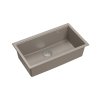 Quadron Logan 110 Zlewozmywak granitowy jednokomorowy 76x44 cm szarobeżowy/stal szczotkowana HQD7644U4_BS_I