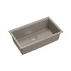 Quadron Logan 110 Zlewozmywak granitowy jednokomorowy 76x44 cm szarobeżowy/stal szczotkowana HQD7644U4_BS_U