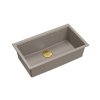 Quadron Logan 110 Zlewozmywak granitowy jednokomorowy 76x44 cm szarobeżowy/złoty HQD7644U4_PVDG1_U