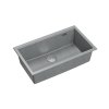 Quadron Logan 110 Zlewozmywak granitowy jednokomorowy 76x44 cm szary/stal szczotkowana HQD7644U5_BS_I