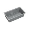 Quadron Logan 110 Zlewozmywak granitowy jednokomorowy 76x44 cm szary/stal szczotkowana HQD7644U5_BS_U