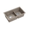 Quadron Logan 120 Zlewozmywak granitowy dwukomorowy wpuszczany 76x45 cm szarobeżowy soft taupe/stalowy HQL7645U4_BS_I